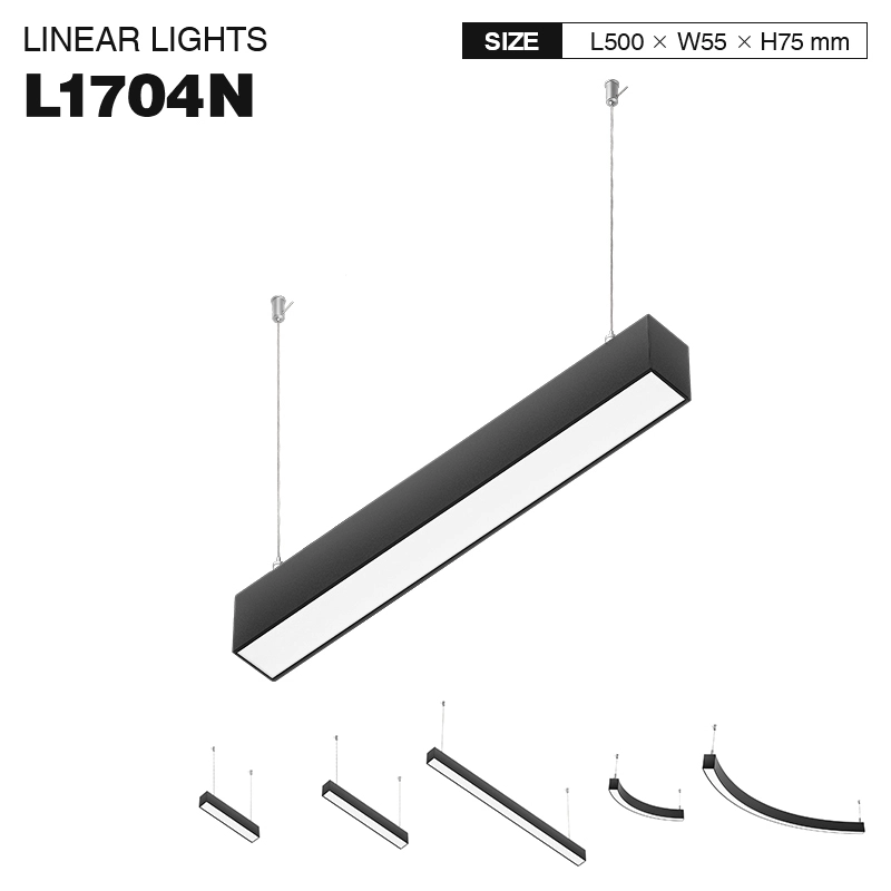 L1704N–15W 4000K 110˚N/B Ra80 Black– Linear Light-Retail Store Lighting-SLL001-A-01
