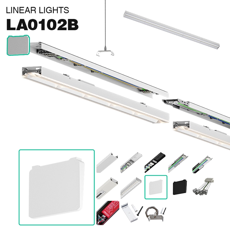 MLL002-A Tutup Ujung Putih Untuk Aksesori Lampu Linear--01