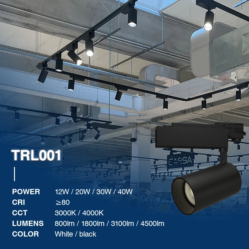 T0109B - 30W 3000K 24°N/B Ra80 White - LED Track Lights-Office Lighting-TRL001-02