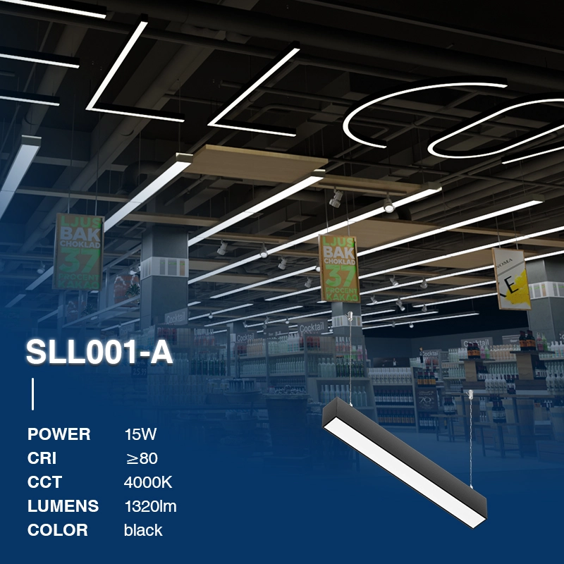 L1704N–15W 4000K 110˚N/B Ra80 Black– Linear Light-Linear Lights-SLL001-A-02