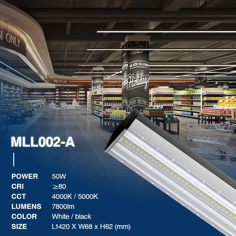 MLL002-A Tutup Ujung Putih Untuk Aksesori Lampu Linear--02N