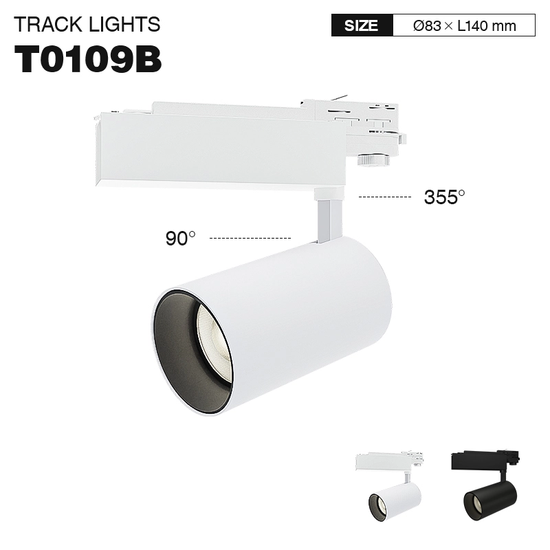 T0109B - 30W 3000K 24°N/B Ra80 White - LED Track Lights-Hallway Track Lighting-TRL001-T0109B