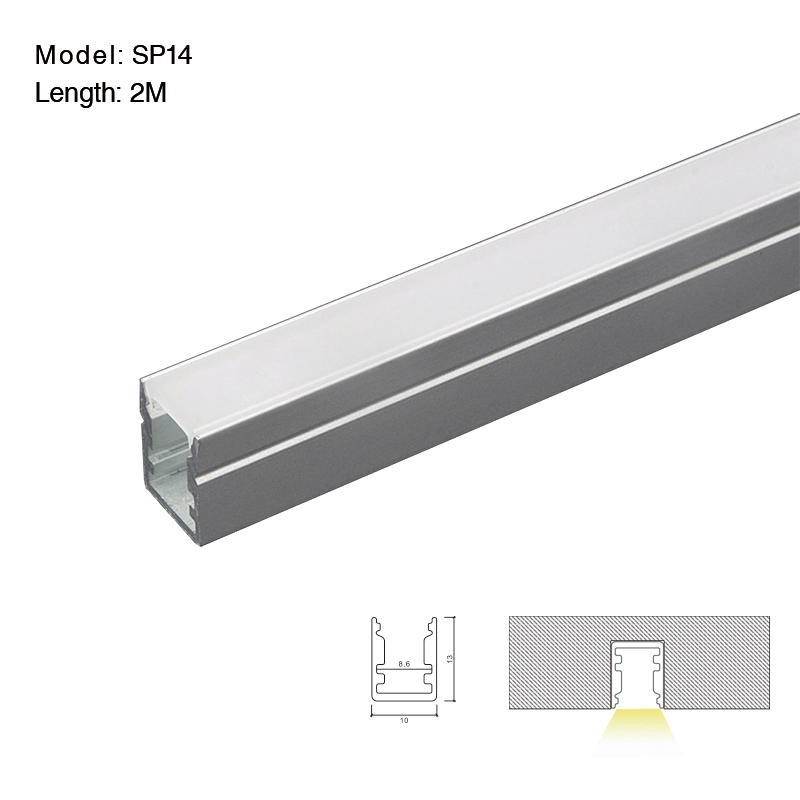 LED Aluminum Channel L2000×10×13mm - SP14-Borderless Recessed LED Channel--01