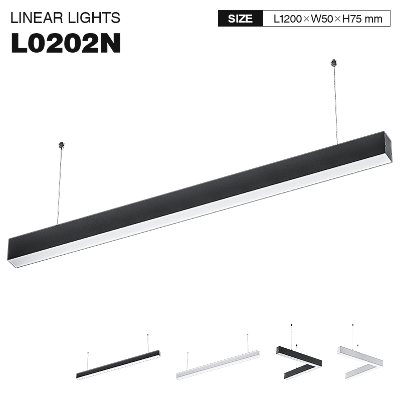 L0202N–40W 4000K 110˚N/B Ra80 Black– Linear Lights-Garage Lighting-SLL003-A-01