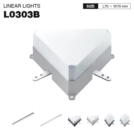 L0303B –3W 3000K 130˚N/B Ra80 Hitam - Modul Segitiga untuk Lampu Linier LED-Penerangan Kantor--01