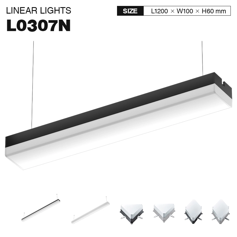 L0307N –50W 3000K 120˚N/B Ra80 Black– Linear Light-Linear Pendant Lighting--01