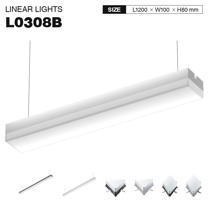 L0308B –50W 4000K 120˚N/B Ra80 White– LED Linear Light-Office Lighting--01