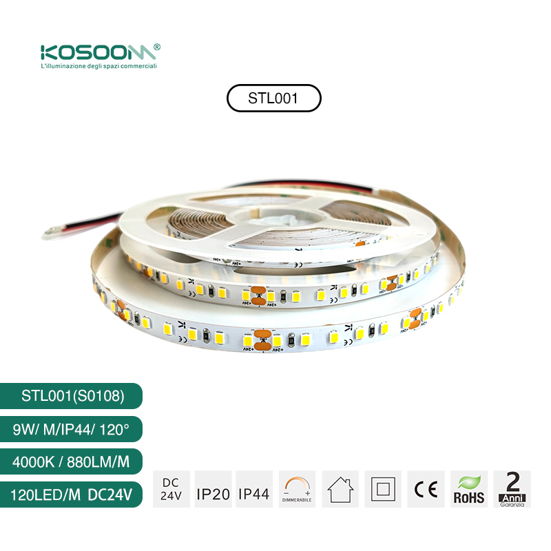 SMD 2835 4000K Ra80 IP44 9W/m 120LEDs/M LED ljocht Strip-Wite LED Strip Ljochten--S0108