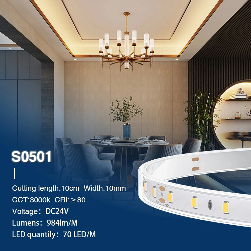 SMD 2835 3000K Ra80 IP65 8W/m 70LED/M LED Strip-LED Surface Mount Strip Light--S0501