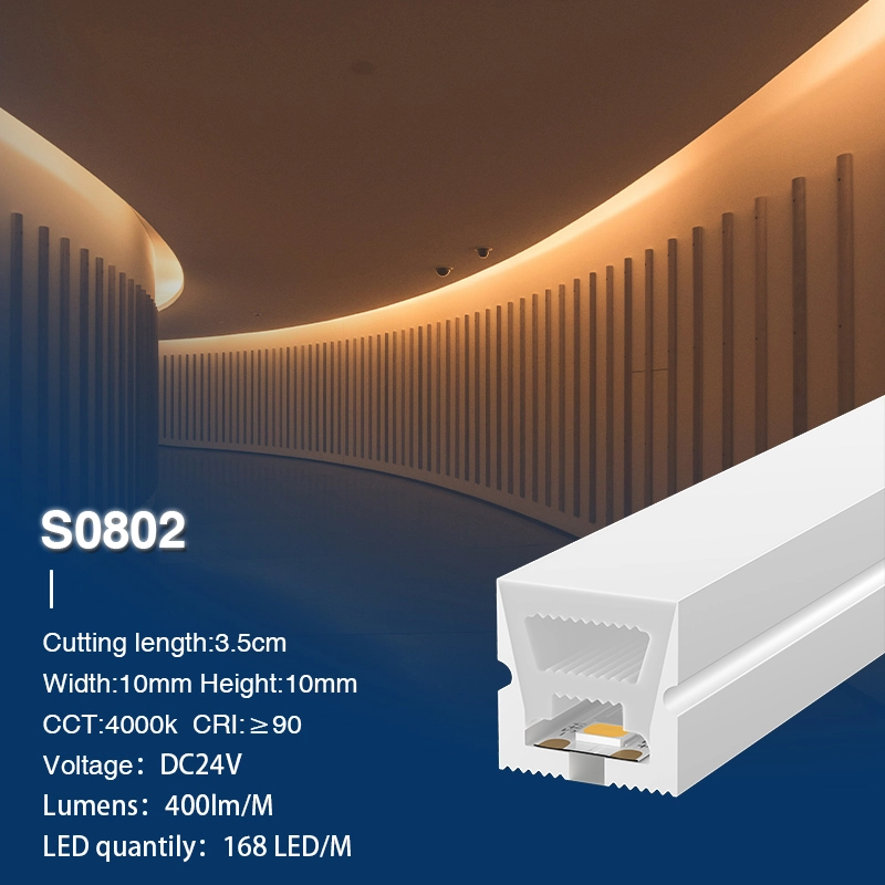 Neon Strip Lights 4000K Ra90 IP65 9.6W/m 168LEDs/M L50000*W10*H10mm-Úti LED Strip Lights--S0802