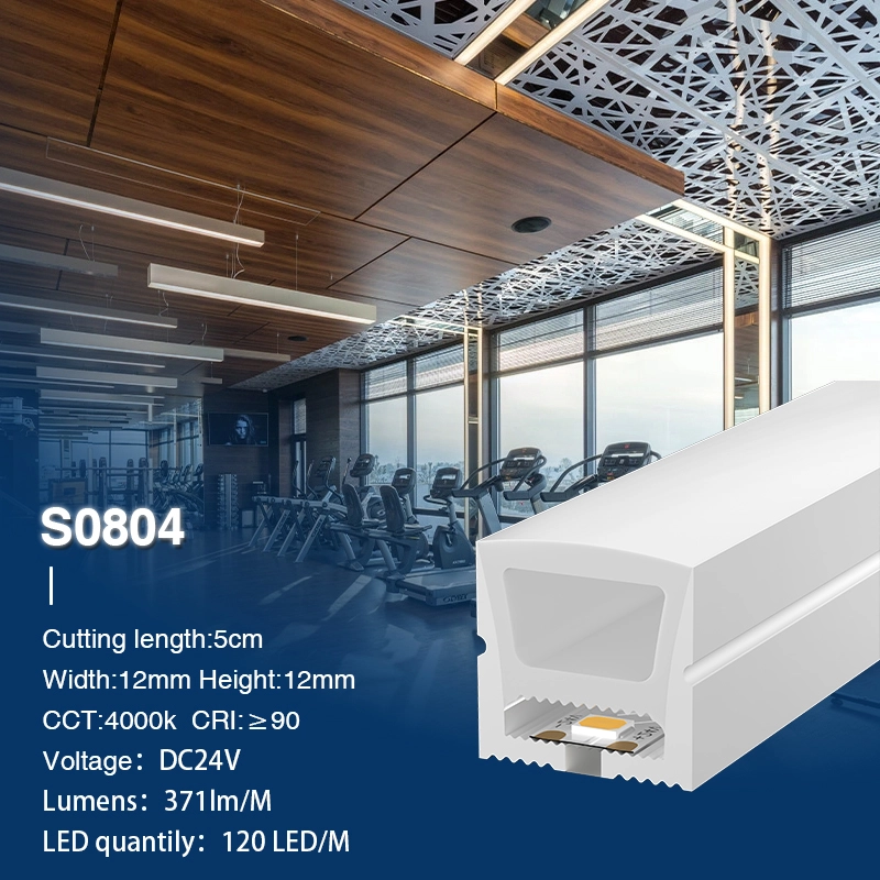 Neon LED Strip 4000K Ra90 IP65 9.6W/m 120LED/M L50000*W12*H12mm-24V LED Strip--S0804