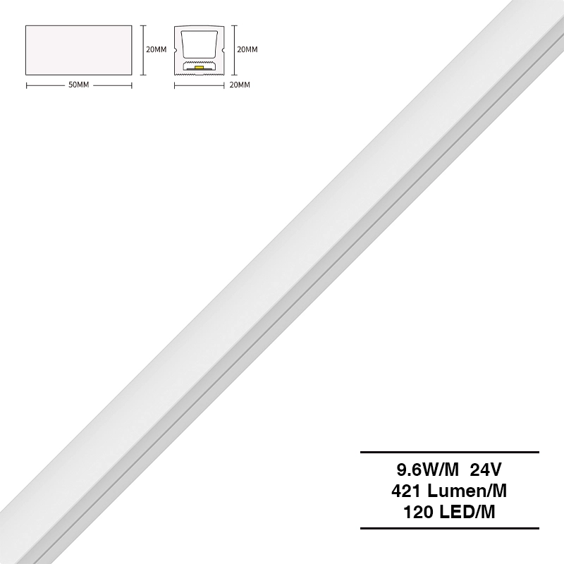 Neon Strip 3000K Ra90 IP65 9.6W/m 120LED/M L50000*W20*H20mm-3000k LED Strip Light--S0807