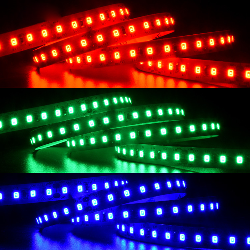 R/B/G/ Strip LED 120 LED 21W UL CE RoHS Bersertifikat-24V LED Strip--rgb
